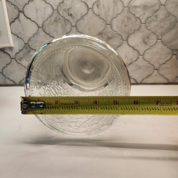 Princess House Fantasia Cookie Jar & Lid #569 Round Poinsettia Canister Vintage - Picture 7 of 10